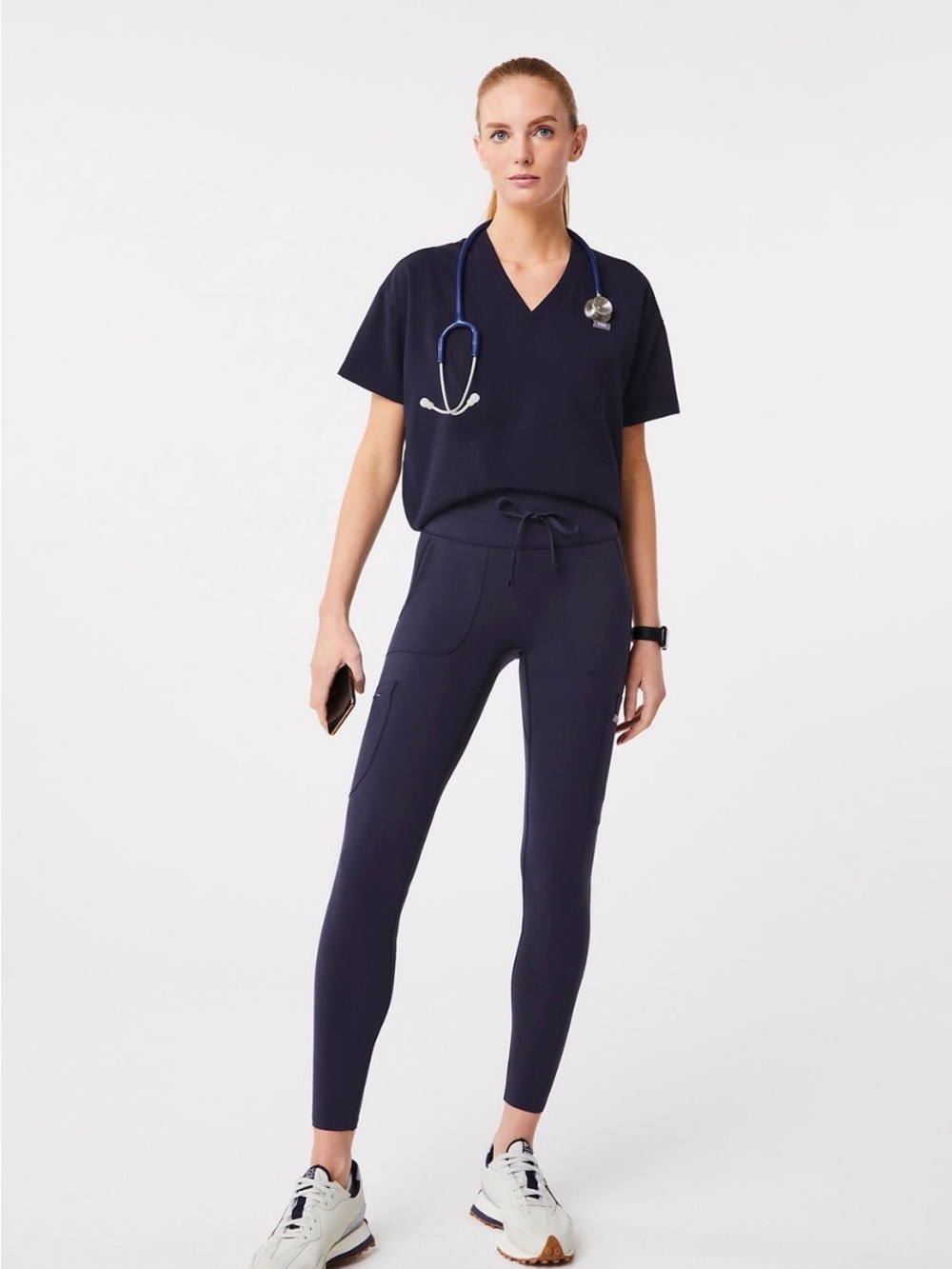 Figs Navy Seville scrub Leggings